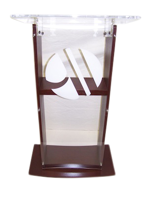 Clear Clear Stand Off Acrylic Podium