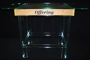 Glass Color Acrylic Offering Table