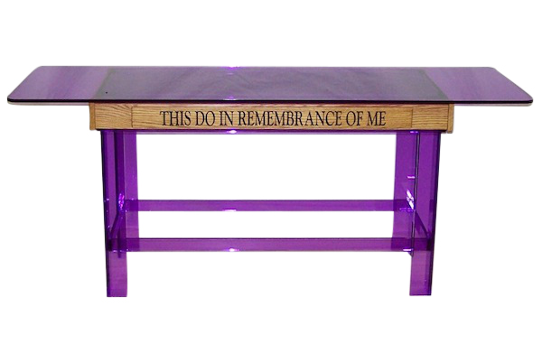 Purple Acrylic Communion Table