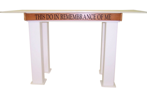White Acrylic Contemporary Pillar Table