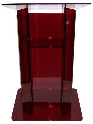 Red High End Acrylic Podium
