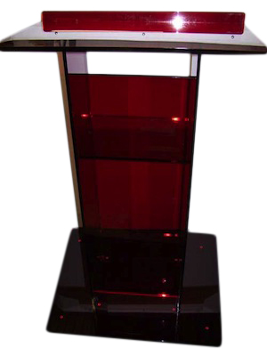 Red Red Large Standard Acrylic Podium