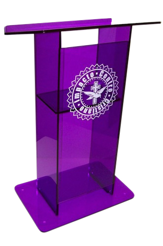 Purple Purple Standard Acrylic Podium