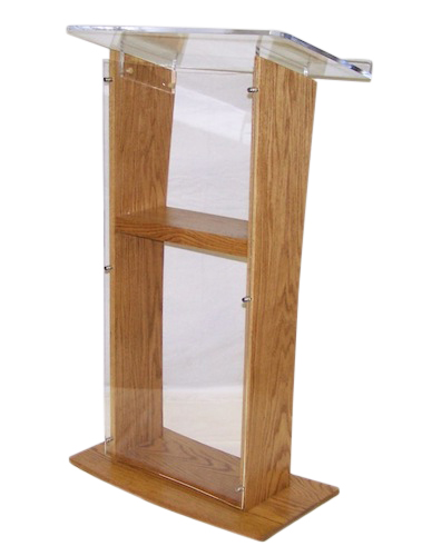 Clear Clear Stand Off Acrylic Podium