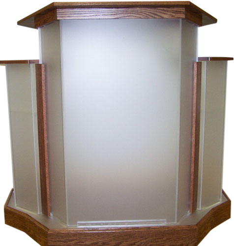 Clear frosted Frosted Clear Wingstyle Acrylic Podium