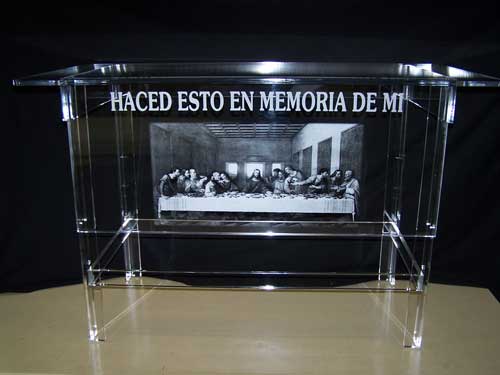 Clear Acrylic Communion Table