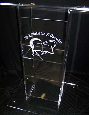 Clear Clear Large Standard Acrylic Podium