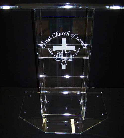 Clear Clear Large Standard Acrylic Podium