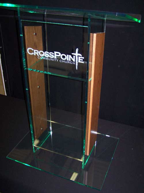 Glass Color Glass Color Large Standard Acrylic Podium