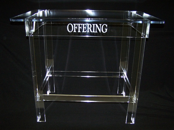 Clear Acrylic Offering Table