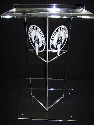 Clear Clear Victory Acrylic Podium